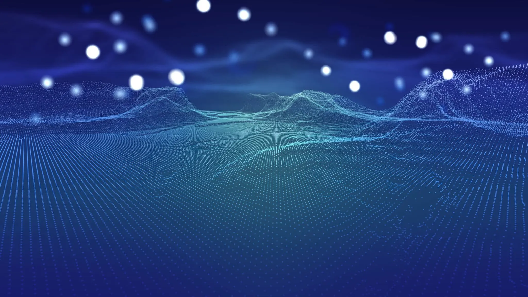 Abstract 3D digital landscape with a modern technology background