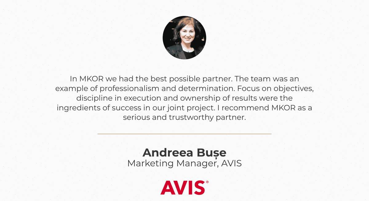 Andreea Bușe, Marketing Manager at AVIS