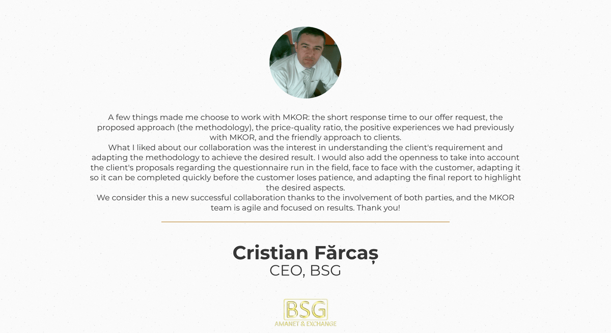 Cristian Fărcaș, CEO at BSG