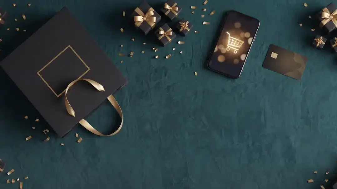 Black gift boxes with gold ribbons, Black Friday 2026