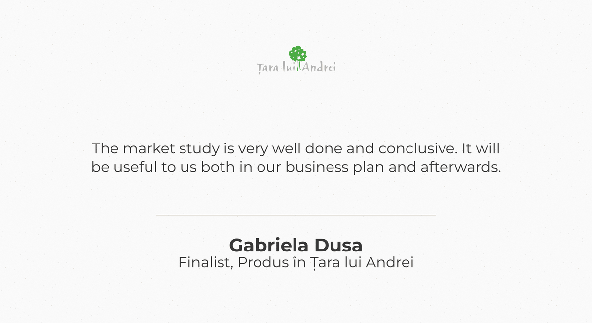 Gabriela Dusa, Finalist at Produs în Țara lui Andrei