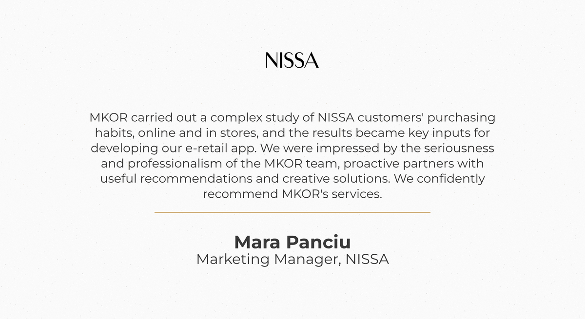 Mara Panciu, Marketing Manager, NISSA