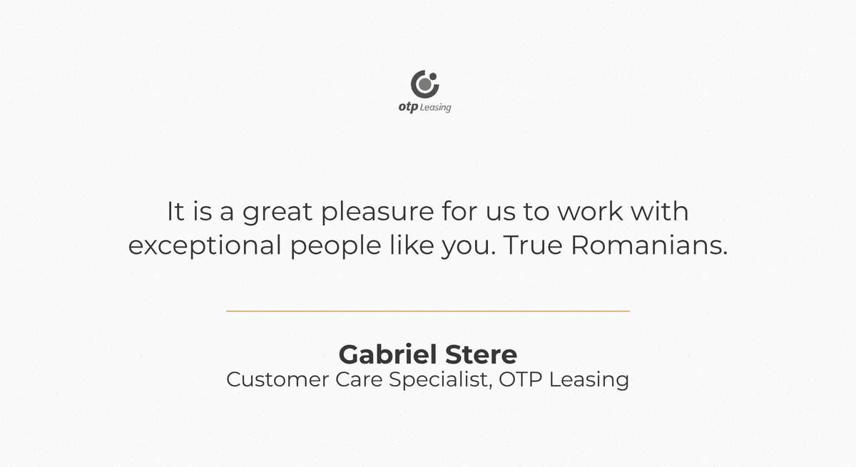 Gabriel Stere, Customer Care Specialist at OTP Leasing