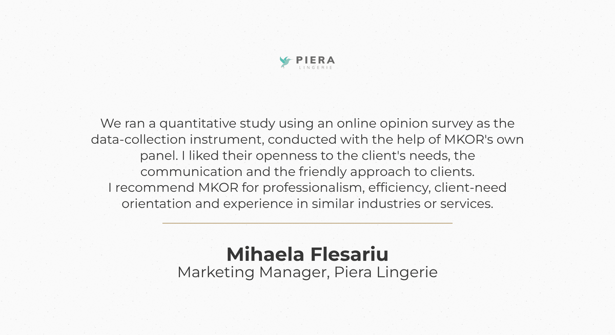 Mihaela Flesariu, Marketing Manager at Piera Lingerie