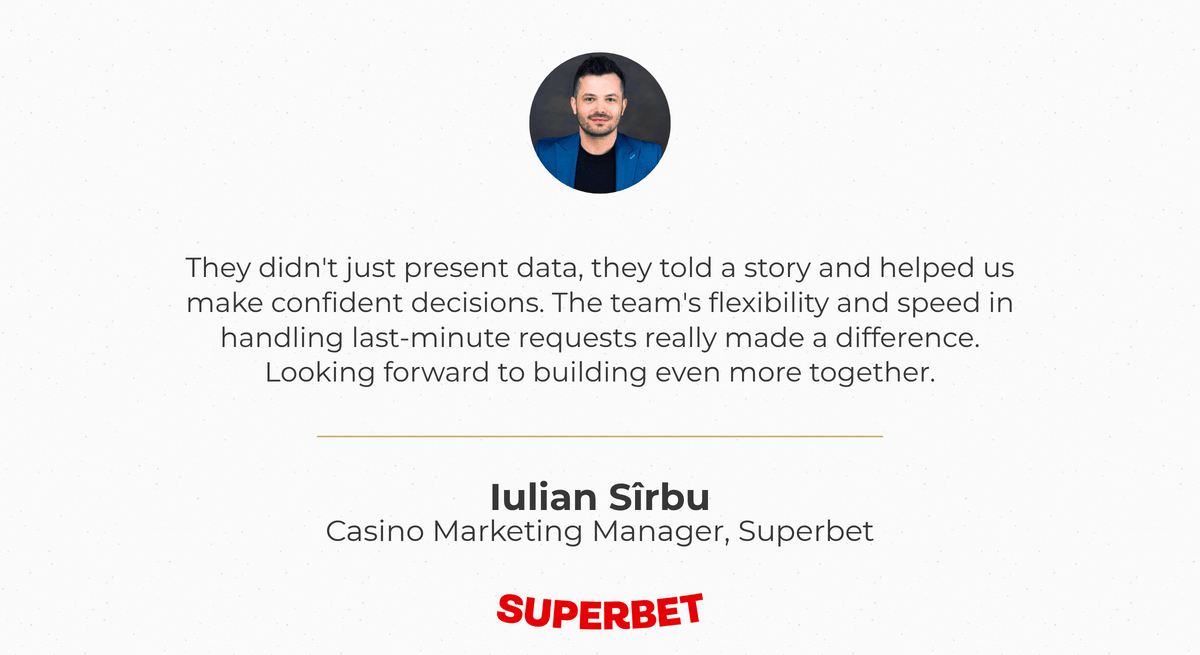 Iulian Sîrbu, Casino Marketing Manager, Superbet