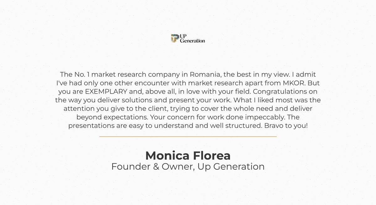 Monica Florea, Founder & Owner at Up Generation