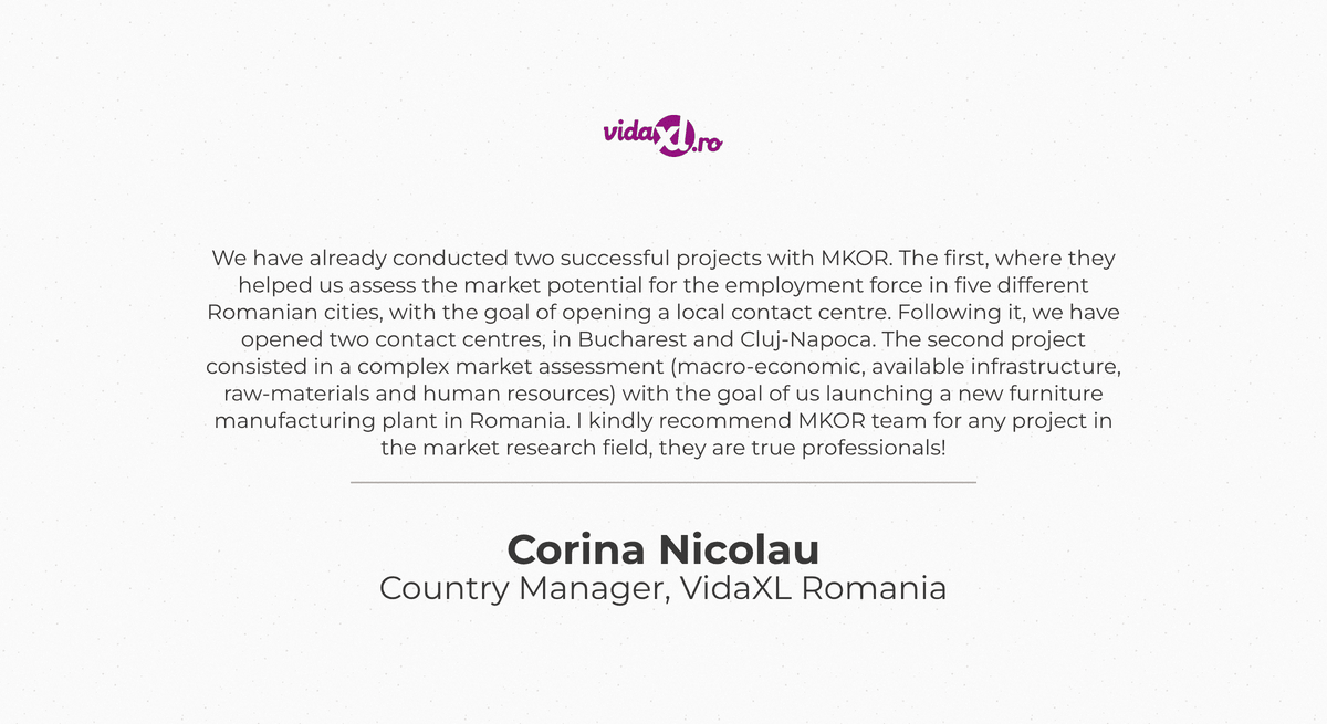 Corina Nicolau, Country Manager of VidaXL Romania