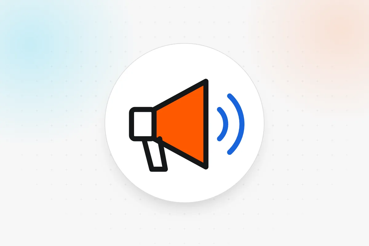 Brand awareness icon: megaphone with sound waves