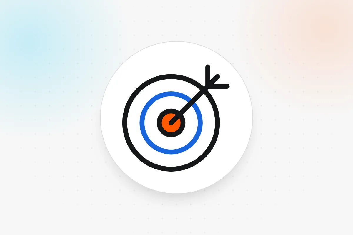 Marketing strategy icon: target with an arrow in the bullseye
